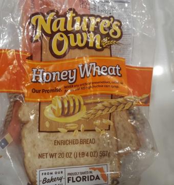 Flowers Foods, Inc., HONEY WHEAT ENRICHED BREAD, HONEY WHEAT, barcode: 0072250037068, has 2 potentially harmful, 4 questionable, and
    2 added sugar ingredients.