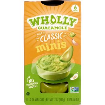 Wholly Guacamole , Wholly guacamole clasic minis, barcode: 0616112031001, has 0 potentially harmful, 0 questionable, and
    0 added sugar ingredients.