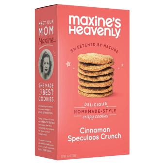 Maxine's Heavenly, Cinnamon Speculoos Crunch Crispy Cookies, barcode: 0853026005616, has 0 potentially harmful, 0 questionable, and
    2 added sugar ingredients.