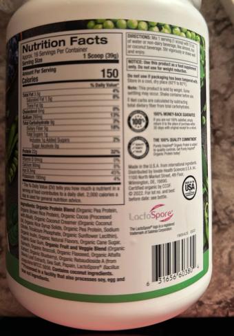 Iovate Health Sciences International Inc., 100% PLANT-BASED NUTRITIONAL SHAKE, DECADENT CHOCOLATE, barcode: 0631656603804, has 0 potentially harmful, 3 questionable, and
1 added sugar ingredients.