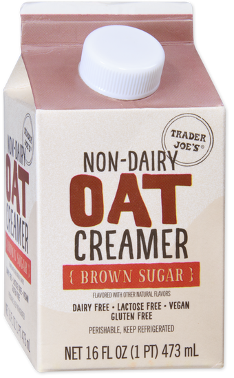 Trader Joe's, Non-Dairy Oat Creamer - Brown Sugar , barcode: 0000000737982, has 0 potentially harmful, 2 questionable, and
    2 added sugar ingredients.