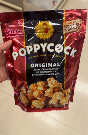 Conagra Brands, Inc., ORIGINAL CLUSTERS OF ALMONDS, PECANS AND GOURMET POPCORN SNACK COVERED IN OUR AMAZING GLAZE, ORIGINAL, barcode: 0754918082015, has 1 potentially harmful, 1 questionable, and
    3 added sugar ingredients.