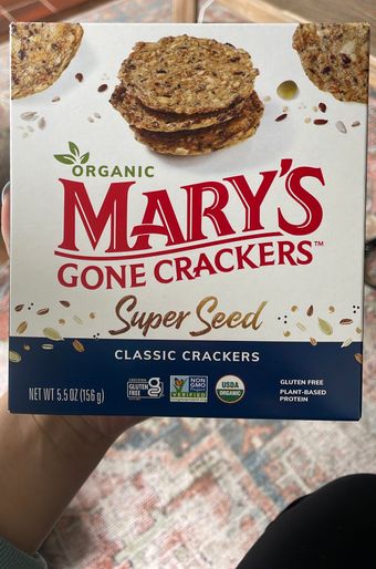 Mary's Gone Crackers, SUPER SEED CLASSIC CRACKERS, SUPER SEED, barcode: 0897580000168, has 0 potentially harmful, 0 questionable, and
    0 added sugar ingredients.