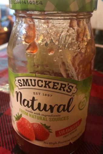 Smucker's, Smucker's Fruit Spread 17.25 oz, barcode: 0051500141304, has 0 potentially harmful, 1 questionable, and
    1 added sugar ingredients.