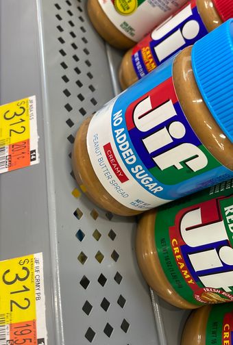 Jif, Jif No Added Sugar, barcode: 0051500245408, has 0 potentially harmful, 1 questionable, and
    0 added sugar ingredients.
