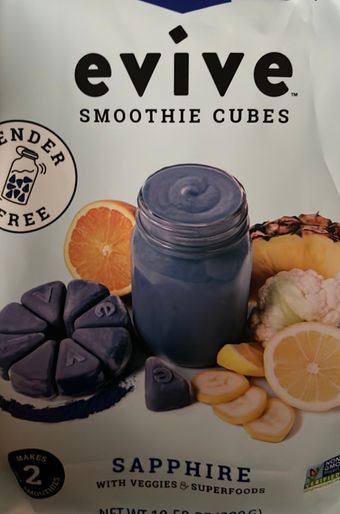 Evive, Evive Sapphire Smoothie Cubes 10.58 Oz, barcode: 0628110947192, has 0 potentially harmful, 2 questionable, and
    0 added sugar ingredients.