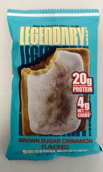 Legendary Foods, Legendary Foods Brown Sugar Cinnamon Flavored Tasty Pastry 2.2 oz, barcode: 0810035970601, has 3 potentially harmful, 7 questionable, and
    0 added sugar ingredients.