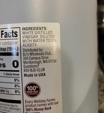 Bj's Wholesale Club / Corporate Brands, DISTILLED WHITE VINEGAR, barcode: 0888670098561, has 0 potentially harmful, 0 questionable, and
    0 added sugar ingredients.