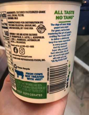 Hain Refrigerated Foods Inc., PLAIN TRADITIONAL GREEK STYLE YOGURT, PLAIN TRADITIONAL, barcode: 0078355550006, has 0 potentially harmful, 0 questionable, and
    0 added sugar ingredients.
