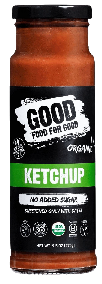 Good Food For Good, ORGANIC KETCHUP, barcode: 0627843402633, has 0 potentially harmful, 0 questionable, and
    0 added sugar ingredients.