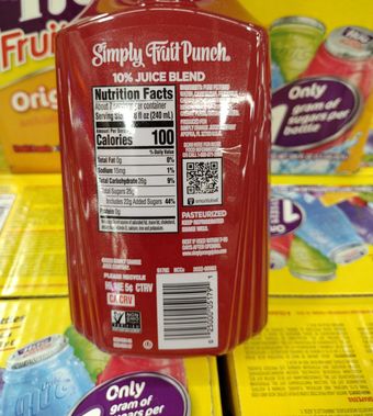 The Minute Maid Company, FRUIT PUNCH 15% JUICE BLEND, FRUIT PUNCH, barcode: 0025000051791, has 0 potentially harmful, 1 questionable, and
    1 added sugar ingredients.