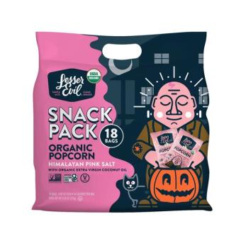 Lesser Evil, Lesser Evil Halloween Himalayan Pink Salt Popcorn, barcode: 0005002152284, has 0 potentially harmful, 0 questionable, and
    0 added sugar ingredients.