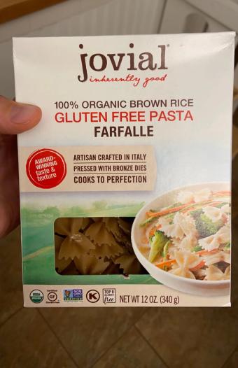 Jovial Foods, Inc., 100% ORGANIC BROWN RICE GLUTEN FREE PASTA, FARFALLE, barcode: 0815421011289, has 0 potentially harmful, 0 questionable, and
    0 added sugar ingredients.