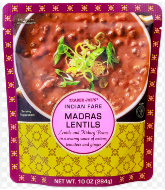 Prevue Pet Products, Inc., TRADER JOE'S, MADRAS LENTIL, barcode: 0000000480857, has 0 potentially harmful, 1 questionable, and
    0 added sugar ingredients.