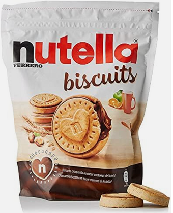 Nutella, Nutella biscuits, barcode: 0009800830039, has 2 potentially harmful, 3 questionable, and
    4 added sugar ingredients.