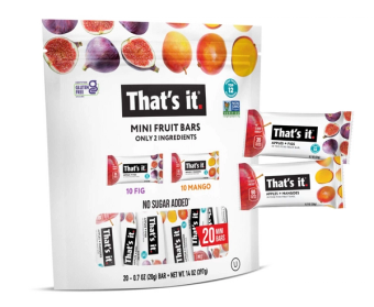 That's It Nutrition, Llc , That's It Mini Fruit Bars - Variety Pack, barcode: 0850000547575, has 0 potentially harmful, 0 questionable, and
    0 added sugar ingredients.