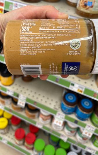 The Hain Celestial Group, Inc., CREAMY PEANUT BUTTER, CREAMY, barcode: 0051651192385, has 0 potentially harmful, 1 questionable, and
    0 added sugar ingredients.