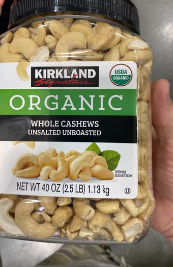 Kirkland Signature, Kirkland Signature Organic Whole Cashews, barcode: 0096619516735, has 0 potentially harmful, 0 questionable, and
    0 added sugar ingredients.