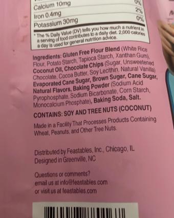 Feastables, Mr beast cookies, barcode: 0850027880167, has 1 potentially harmful, 4 questionable, and
    4 added sugar ingredients.