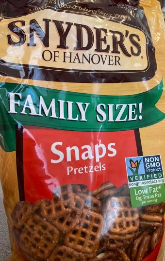 Snyder's-lance, Inc., SNYDER'S OF HANOVER, SNAPS PRETZELS, barcode: 0077975080078, has 1 potentially harmful, 1 questionable, and
    2 added sugar ingredients.