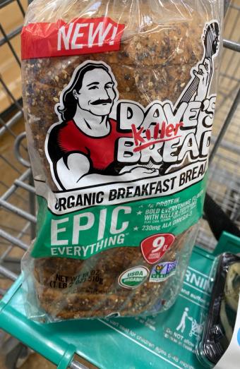 Dave's Killer Bread, Dave's Killer Bread Epic Everything Organic Breakfast Bread 18 Oz, barcode: 0013764028456, has 1 potentially harmful, 0 questionable, and
1 added sugar ingredients.