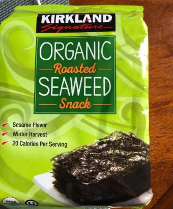 Kirkland Signature, Organic Roasted Seaweed Snack, barcode: 0096619332748, has 0 potentially harmful, 1 questionable, and
    0 added sugar ingredients.