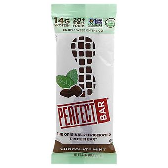Perfect Bar, Llc, CHOCOLATE MINT PROTEIN BAR, CHOCOLATE MINT, barcode: 0855569210649, has 0 potentially harmful, 1 questionable, and
    2 added sugar ingredients.