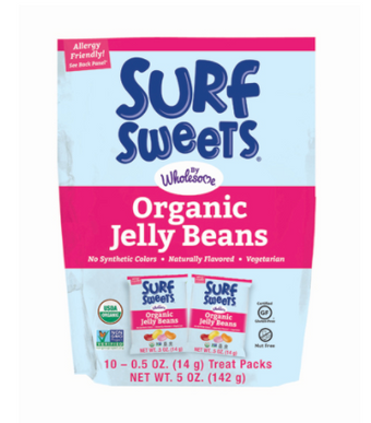 Surf Sweets Llc, Surf Sweets Organic Jelly Beans, barcode: 0773821205328, has 0 potentially harmful, 4 questionable, and
    2 added sugar ingredients.