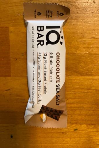 Iqbar, IQBar Chocolate Sea Salt Protein Bar 1.6 oz, barcode: 0850004554029, has 0 potentially harmful, 1 questionable, and
    0 added sugar ingredients.