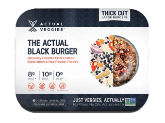 Actual Veggies, Actual Veggies Black Burger, barcode: 0085002026011, has 0 potentially harmful, 0 questionable, and
    0 added sugar ingredients.