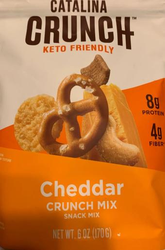 Catalina Crunch , Catalina Crunch Keto Friendly Crunch Mix Cheddar Snack Mix 6 Oz, barcode: 0850017468160, has 2 potentially harmful, 10 questionable, and
    2 added sugar ingredients.