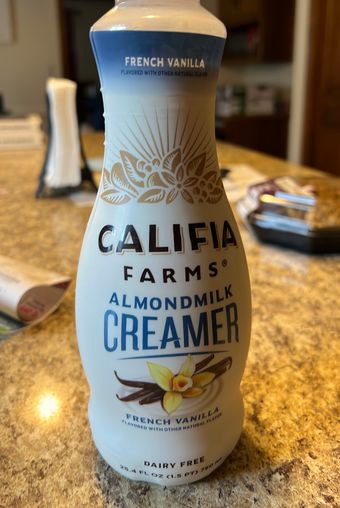 Califia Farms, Lp, VANILLA DAIRY FREE ALMONDMILK CREAMER, VANILLA, barcode: 0813636020447, has 0 potentially harmful, 1 questionable, and
    1 added sugar ingredients.
