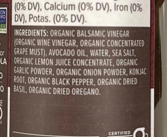 Primal Kitchen, Balsamic Vinaigrette Made With Avocado Oil , barcode: 0856769006452, has 0 potentially harmful, 0 questionable, and
0 added sugar ingredients.