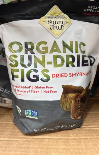 Sunny Fruit, Sunny Fruit Organic Sun-Dried Figs 40 oz, barcode: 0842515010354, has 0 potentially harmful, 0 questionable, and
    0 added sugar ingredients.