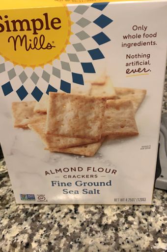 Simple Mills , FINE GROUND SEA SALT ALMOND FLOUR CRACKERS, FINE GROUND SEA SALT, barcode: 0856069005131, has 0 potentially harmful, 1 questionable, and
    0 added sugar ingredients.