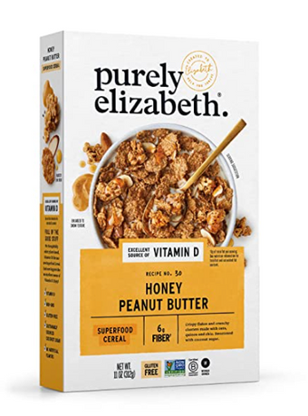 Purely Elizabeth , Honey Peanut Butter Superfood Cereal, barcode: 0810589031698, has 0 potentially harmful, 0 questionable, and
4 added sugar ingredients.