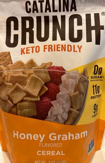 Catalina Snacks Inc., GRAHAM CRACKER KETO FRIENDLY CEREAL, GRAHAM CRACKER, barcode: 0860479001553, has 0 potentially harmful, 5 questionable, and
0 added sugar ingredients.