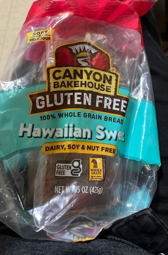 Canyon Bakehouse Llc, HAWAIIAN 100% WHOLE GRAIN SWEET BREAD, HAWAIIAN, barcode: 0853584002324, has 1 potentially harmful, 2 questionable, and
    2 added sugar ingredients.