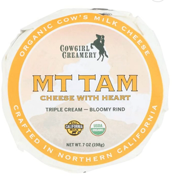 Cowgirl Creamery, Cowgirl Creamery Organic Mt Tam Cheese, barcode: 0851856006469, has 0 potentially harmful, 0 questionable, and
    0 added sugar ingredients.