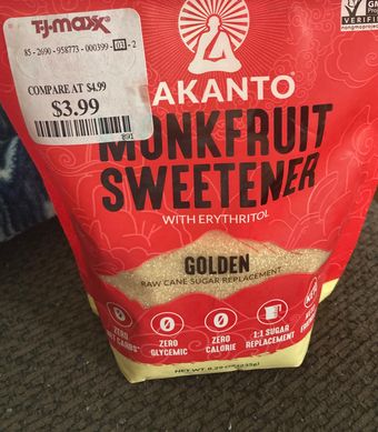 Saraya Usa, Inc., GOLDEN MONKFRUIT SWEETENER, barcode: 0843076000037, has 0 potentially harmful, 1 questionable, and
    1 added sugar ingredients.