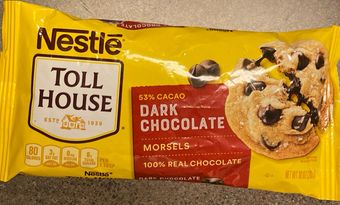 Nestle Usa Inc., DARK CHOCOLATE 53% CACAO MORSELS, DARK CHOCOLATE, barcode: 0028000033279, has 0 potentially harmful, 1 questionable, and
    1 added sugar ingredients.