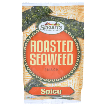 Sprouts, Sprouts Spicy Roasted Seaweed, barcode: 0646670310126, has 0 potentially harmful, 0 questionable, and
    0 added sugar ingredients.