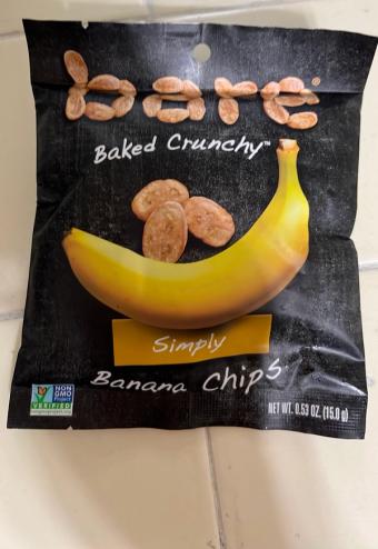 Bare, Bare Baked Crunchy Simply Banana Chips 0.53 Oz, barcode: 0013971003338, has 0 potentially harmful, 0 questionable, and
    0 added sugar ingredients.