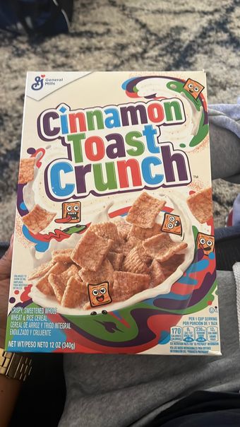 General Mills Sales, Inc., Cinnamon Toast Crunch Cereal, barcode: 0016000122543, has 5 potentially harmful, 1 questionable, and
3 added sugar ingredients.