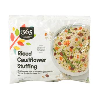 Whole Foods Market, Inc., 365 Riced Cauliflower Stuffing, barcode: 0099482500795, has 0 potentially harmful, 1 questionable, and
    2 added sugar ingredients.
