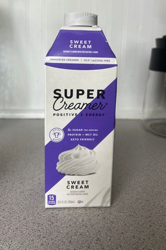 Super Creamer, Super Creamer Sweet Cream Creamer 25.4 Fl Oz, barcode: 0860001336016, has 0 potentially harmful, 3 questionable, and
1 added sugar ingredients.