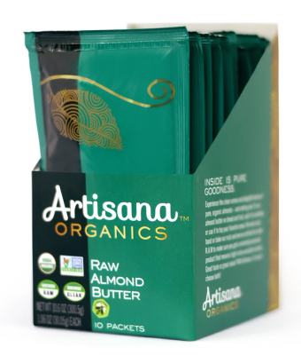 Artisana Organics, Raw Organic Almond Butter snack pouches, barcode: 0007000100038, has 0 potentially harmful, 0 questionable, and
    0 added sugar ingredients.