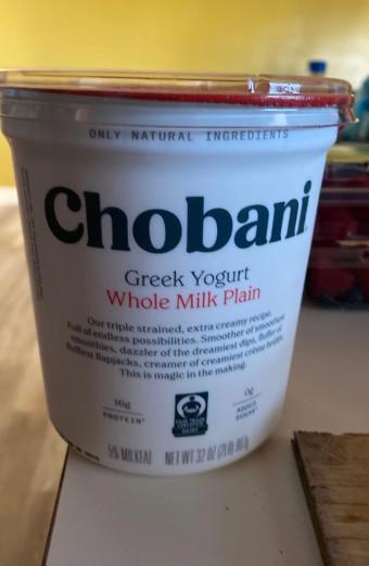 Chobani, Inc., PLAIN WHOLE MILK GREEK YOGURT, PLAIN, barcode: 0894700010434, has 0 potentially harmful, 0 questionable, and
    0 added sugar ingredients.