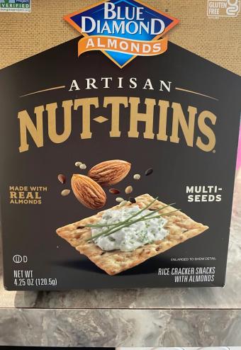 Blue Diamond Growers, MULTI- SEEDS RICE CRACKER SNACKS WITH ALMONDS, MULTI- SEEDS WITH ALMONDS, barcode: 0041570109106, has 0 potentially harmful, 2 questionable, and
0 added sugar ingredients.