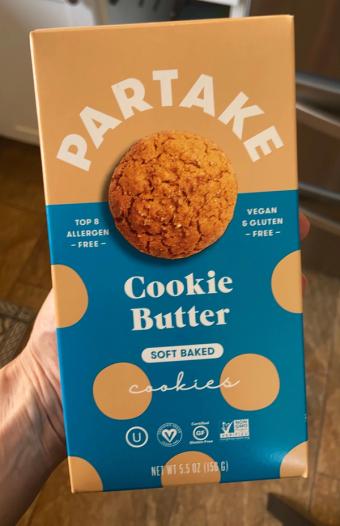 Partake, Partake Soft Cookie Butter Cookies 5.5 oz, barcode: 0852761007343, has 0 potentially harmful, 2 questionable, and
    4 added sugar ingredients.